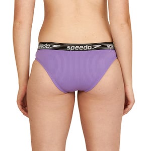 Women's Rib Logo Bikini Bottom Purple