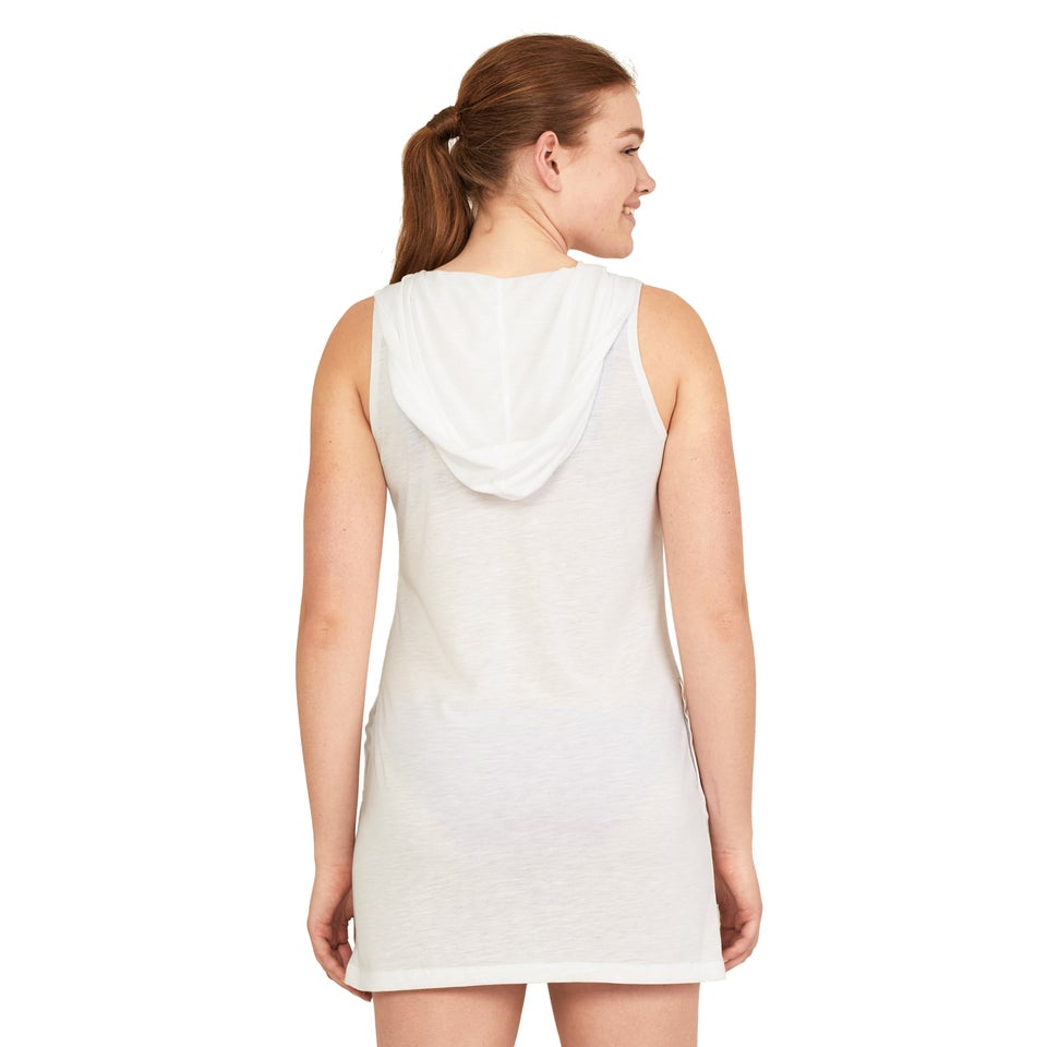 Women's Hooded Coverup Dress White