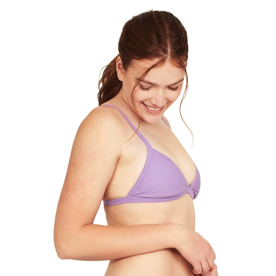 Women's Triangle Bikini Top Purple