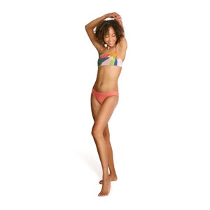 Women's Solid Cheeky Hipster Bikini Bottom Pink