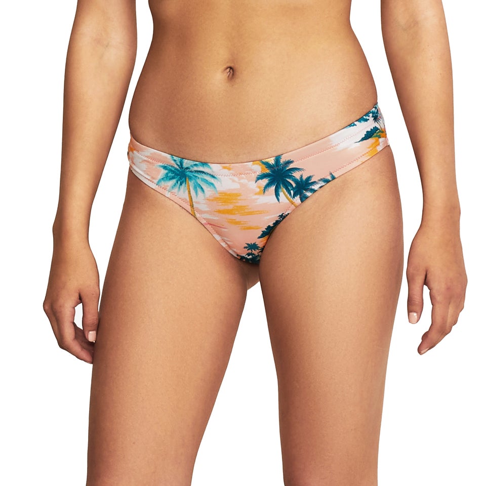 Women's Printed Cheeky Hipster Bikini Bottom Orange
