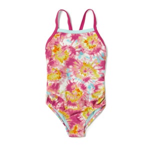 Printed Propel Back One Piece - Pink Blue Orange | Size 7