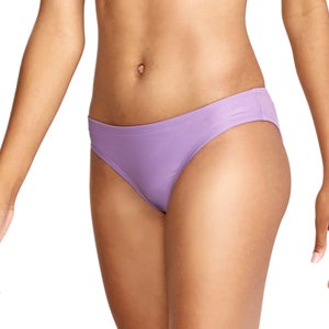 Bas de bikini taille basse pour femmes, violet