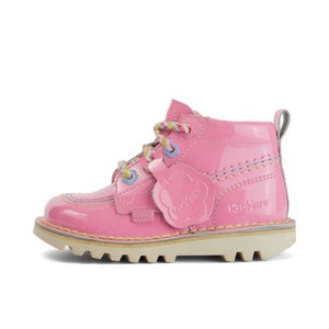 Infant Girls Kick Hi Fleur Patent Leather Pink - 5