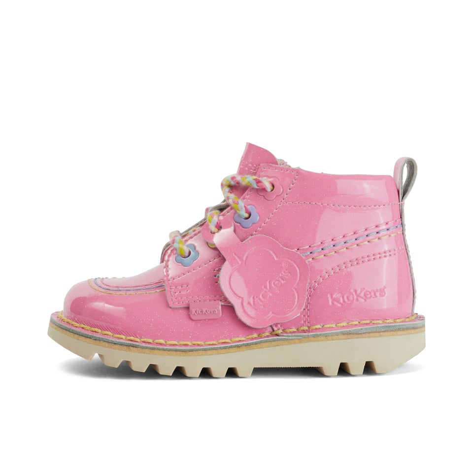 Infant Girls Kick Hi Fleur Patent Leather Pink