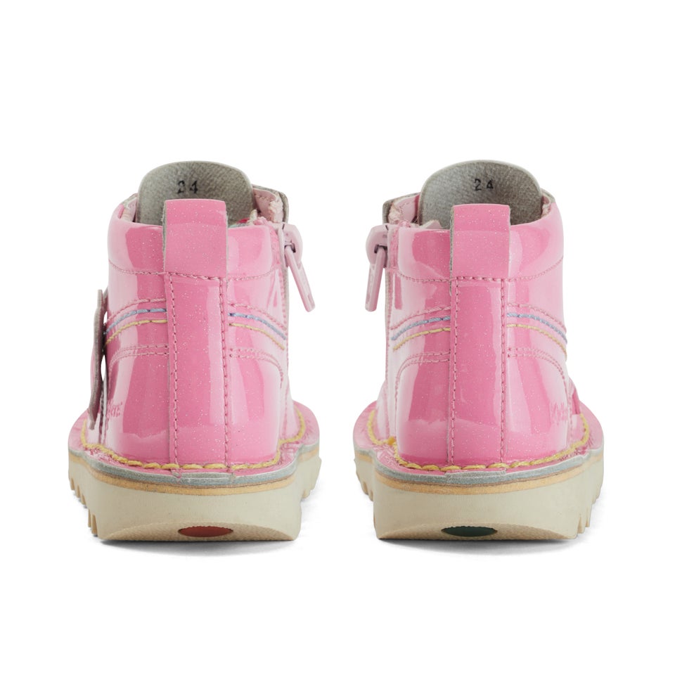 Infant Girls Kick Hi Fleur Patent Leather Pink