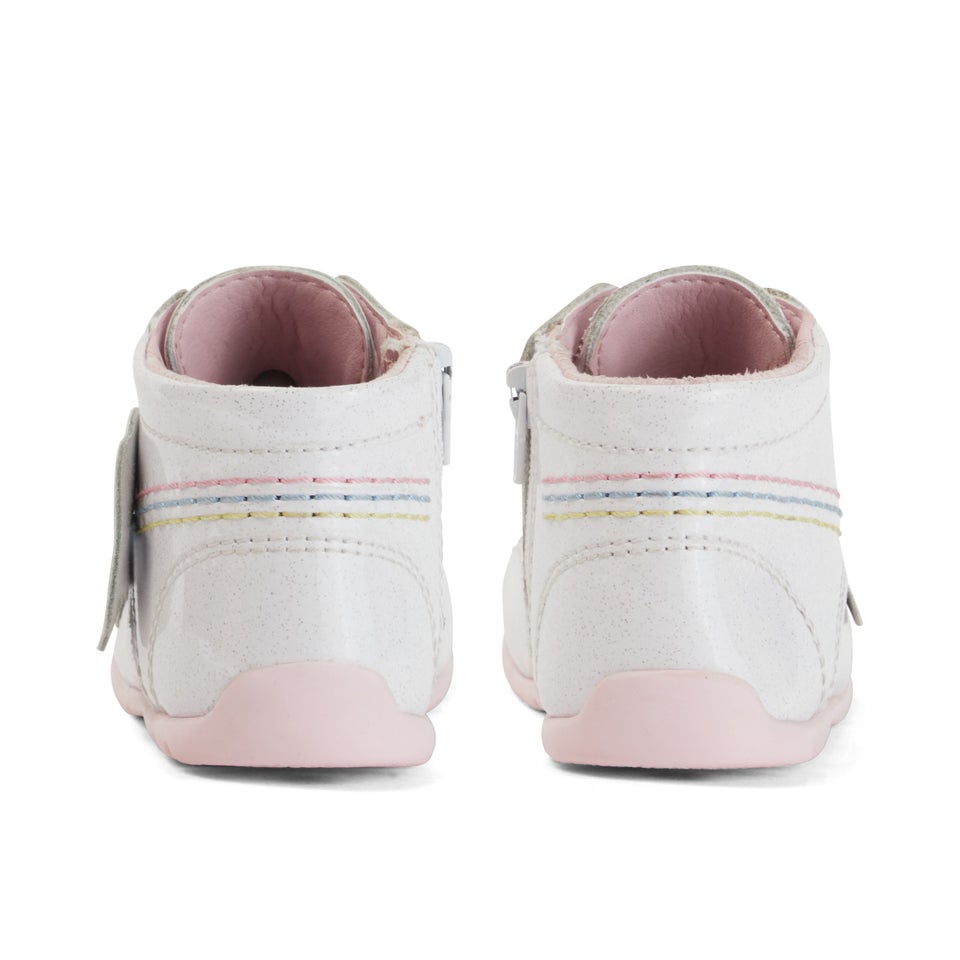 Babies Kick Hi Babies Fleur Patent Leather White