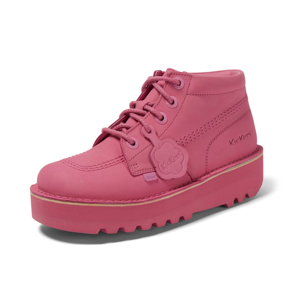 Adult Women's Kick Hi Stack Leather Pink