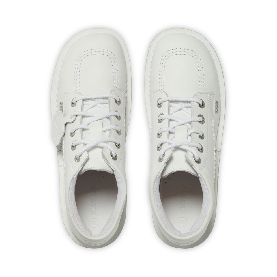 Adult Women's Kick Hi Stack Leather White