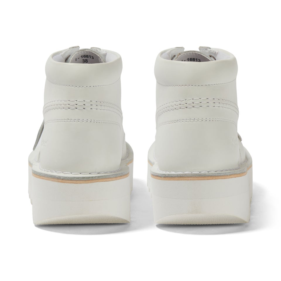 Adult Women's Kick Hi Stack Leather White
