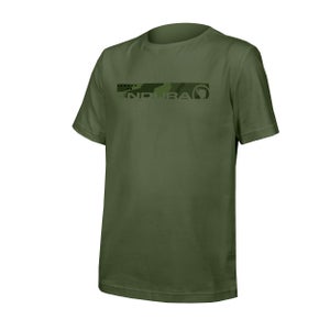 Kid's One Clan Organic Tee Camo - Olive Green - 9-10yrs
