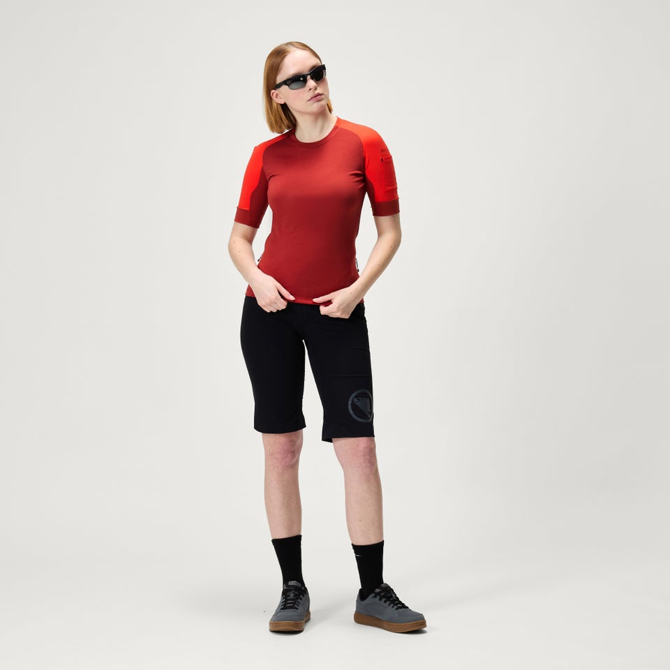 Women's GV500 Merino Blend S/S Jersey - Cayenne