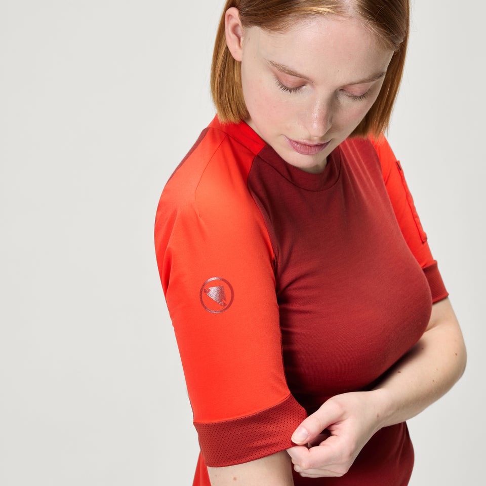 Women's GV500 Merino Blend S/S Jersey - Cayenne