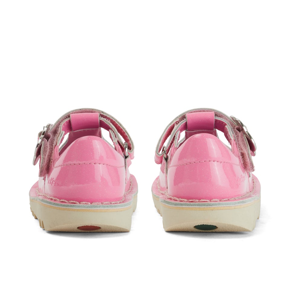 Infant Girls Kick Fleur T-Bar Leather Pink