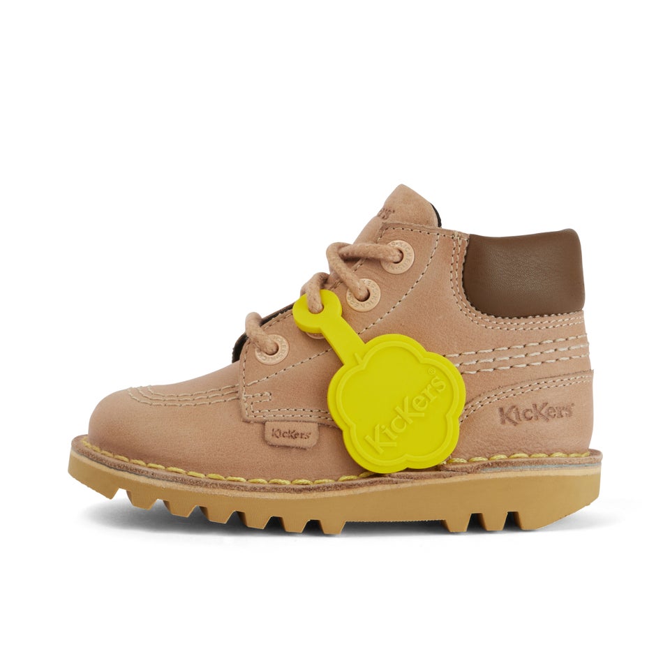 Infant Boys Kick Hi Roll Leather Light Tan