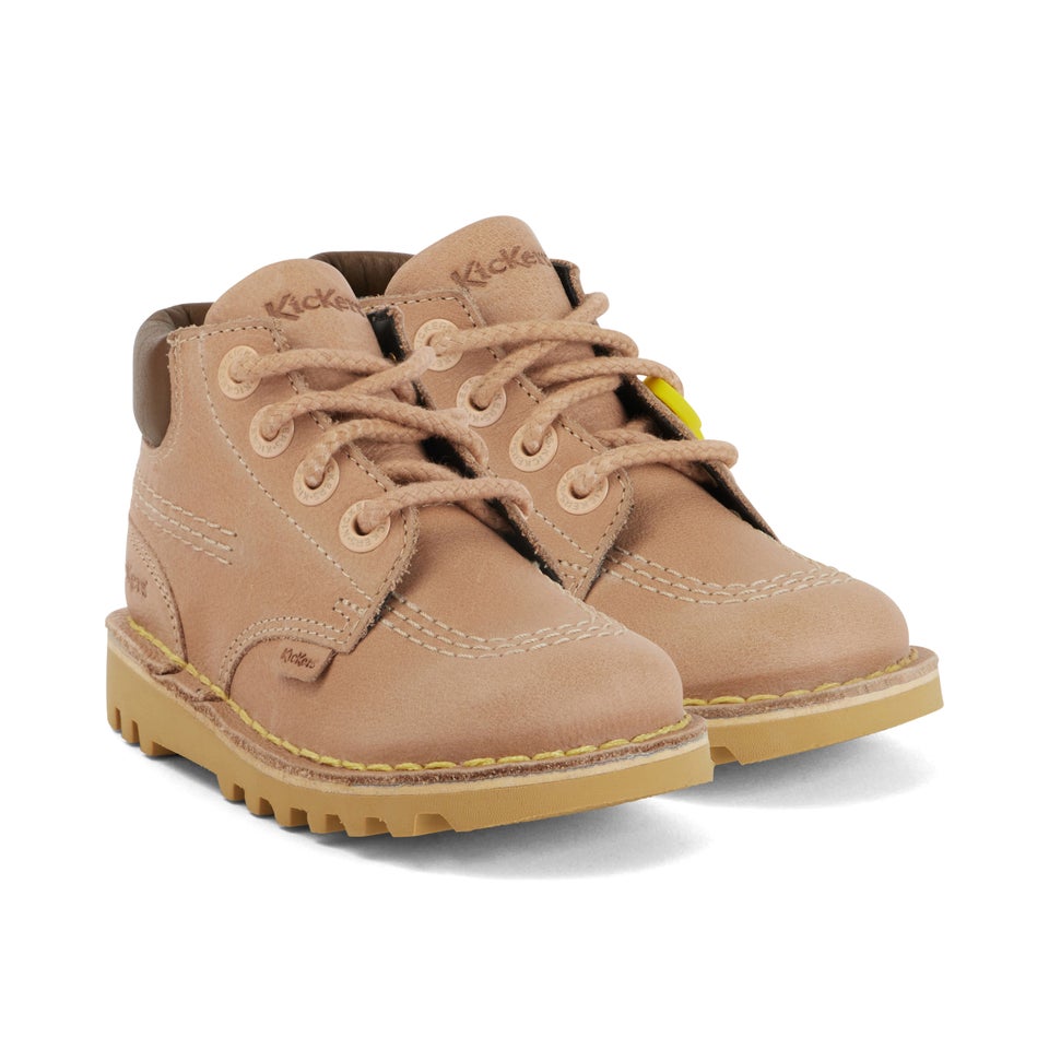 Infant Boys Kick Hi Roll Leather Light Tan