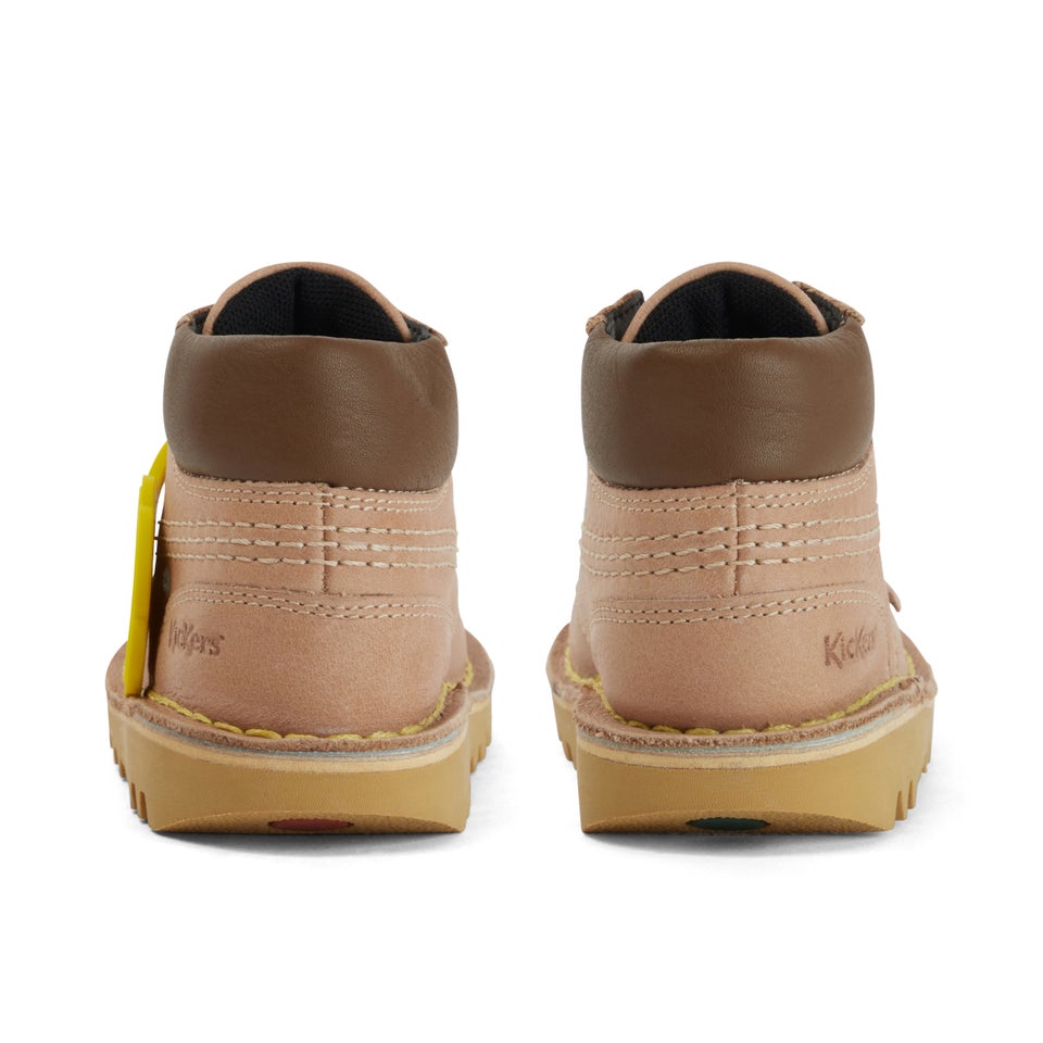 Infant Boys Kick Hi Roll Leather Light Tan