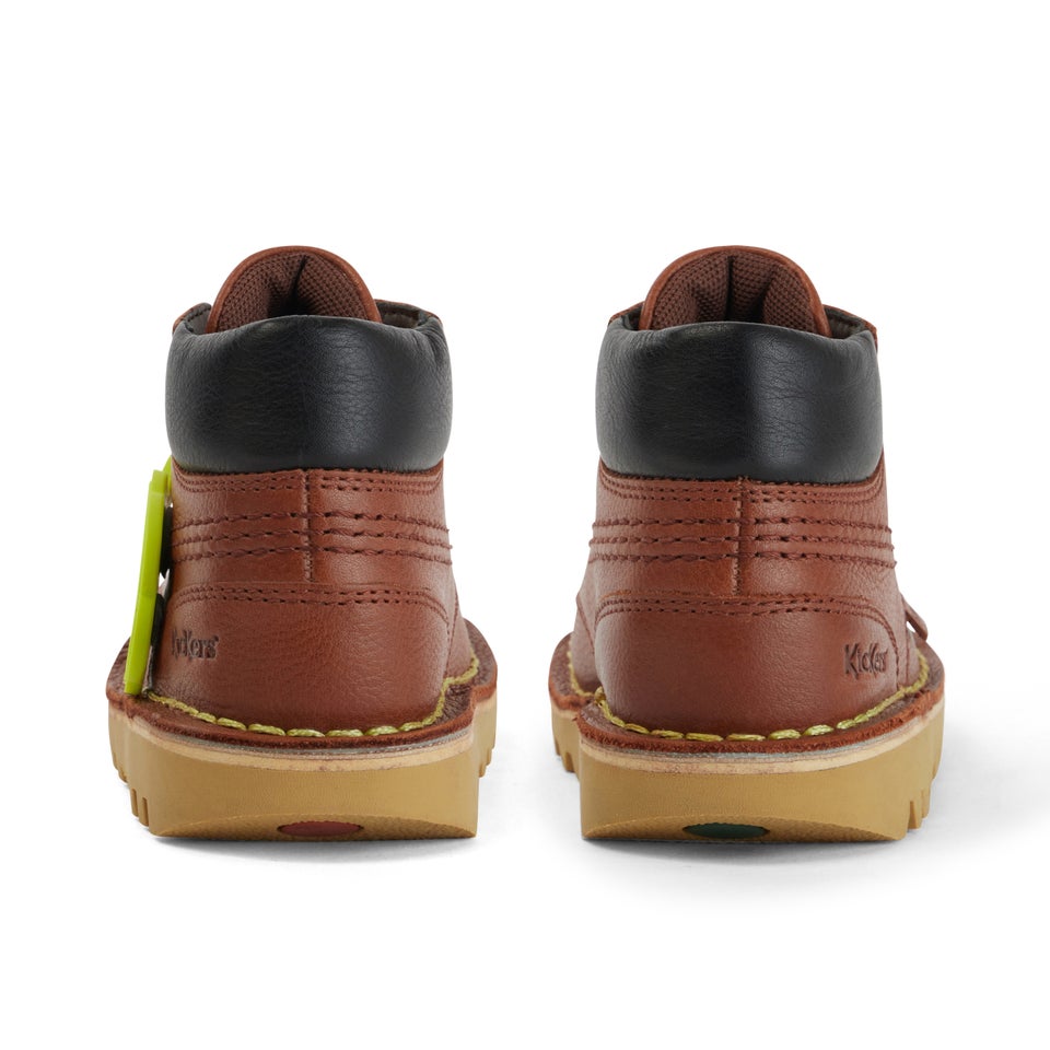 Infant Boys Kick Hi Roll Leather Tan