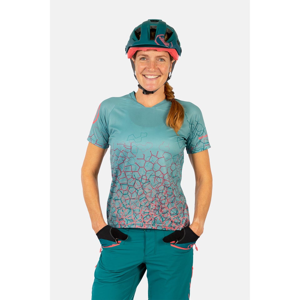 Women's SingleTrack Print Tee LTD - Berry