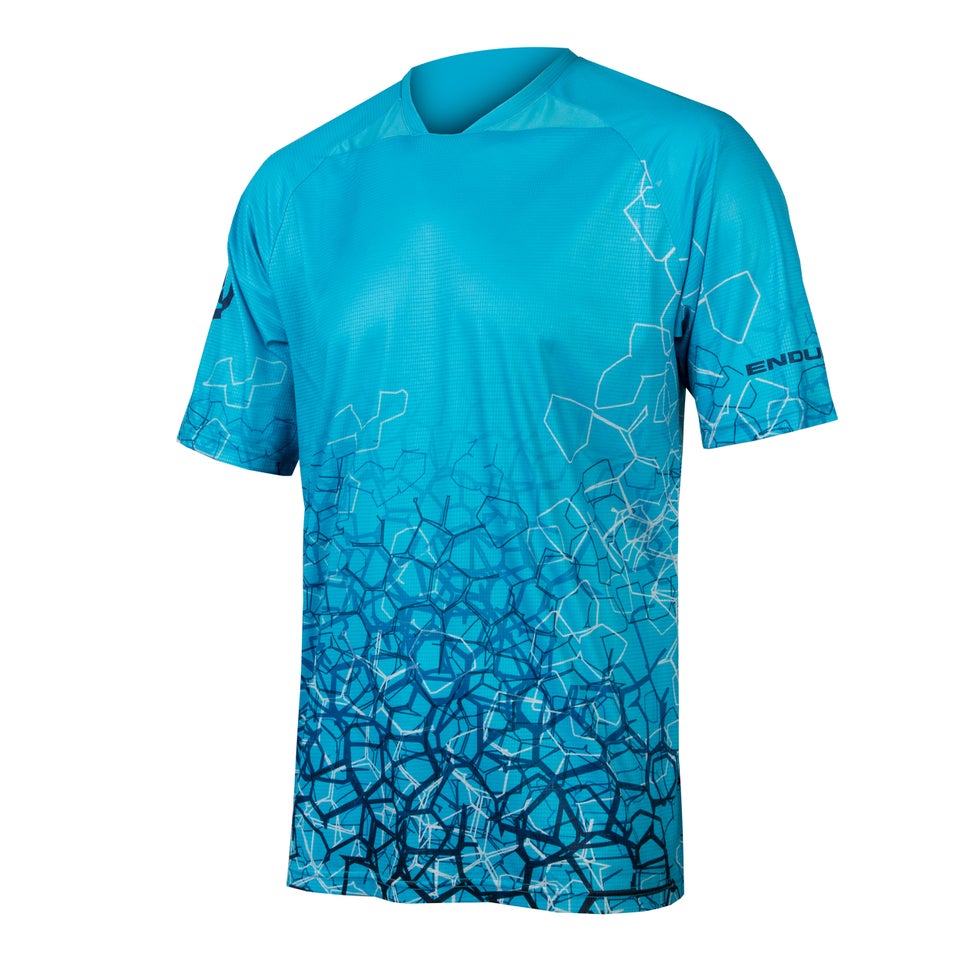 SingleTrack Print Tee LTD - Electric Blue