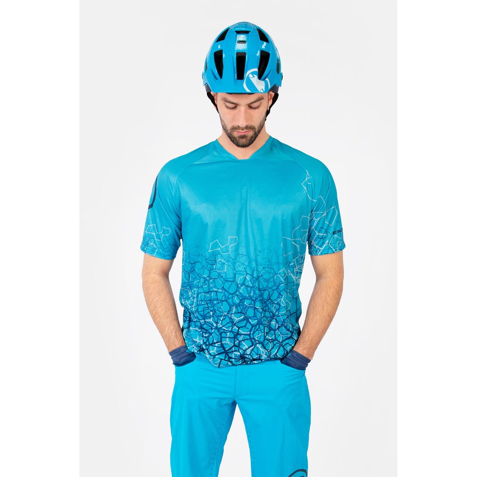 SingleTrack Print Tee LTD - Electric Blue