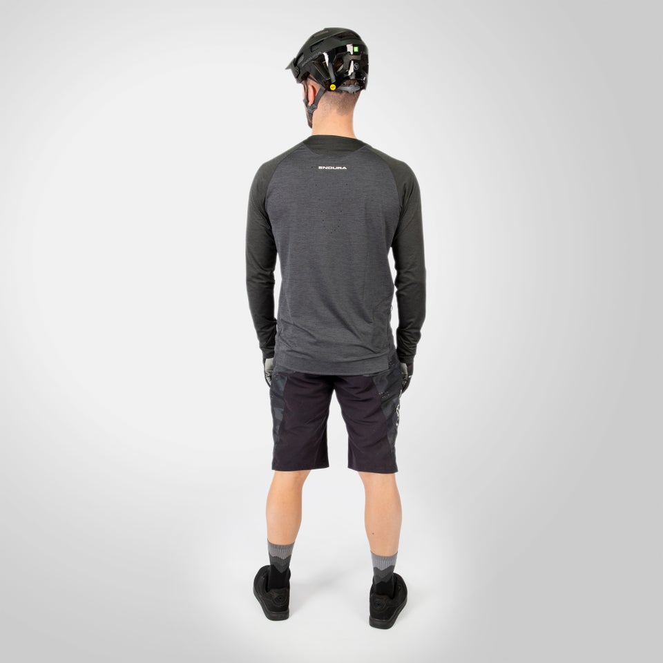 SingleTrack Trikot (langarm) für Herren - Zinn-Grau