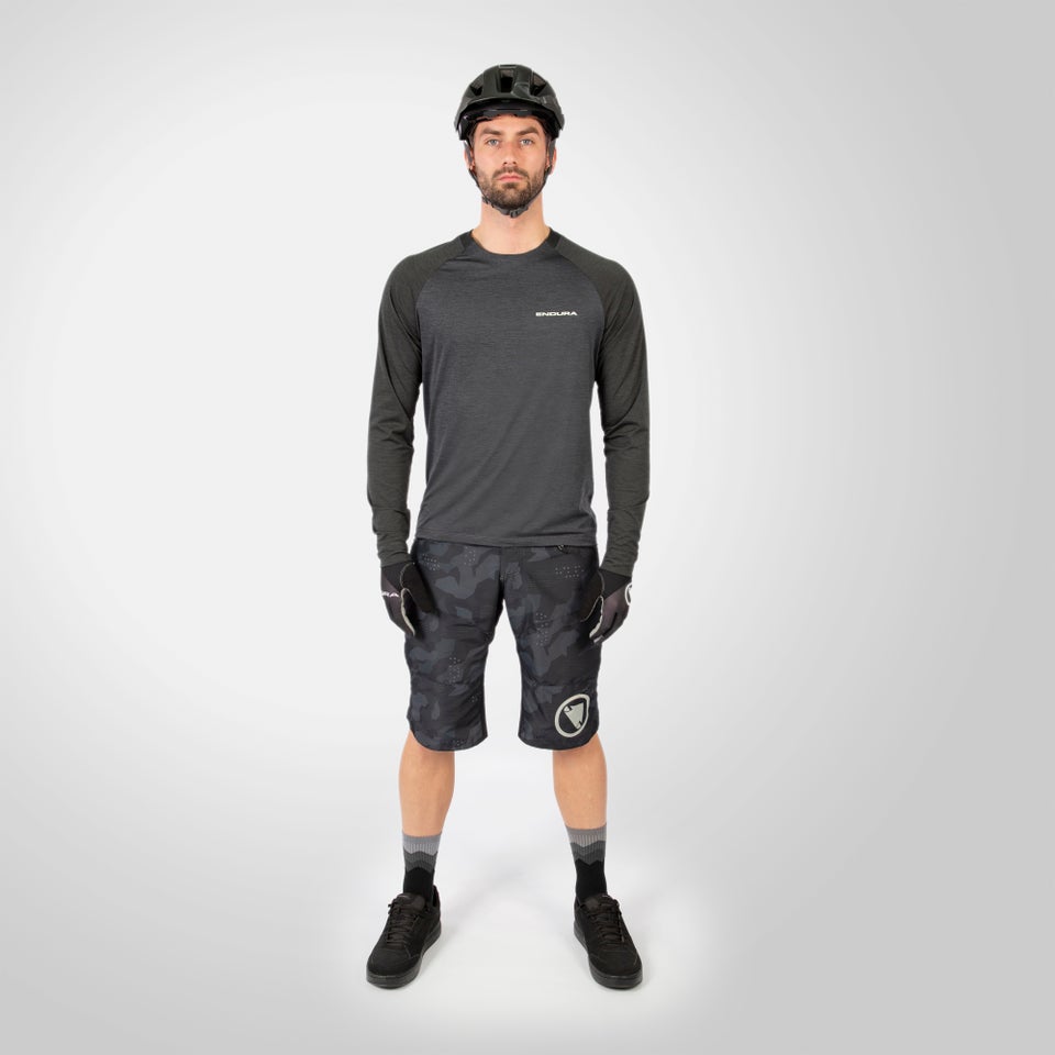 SingleTrack Trikot (langarm) für Herren - Zinn-Grau