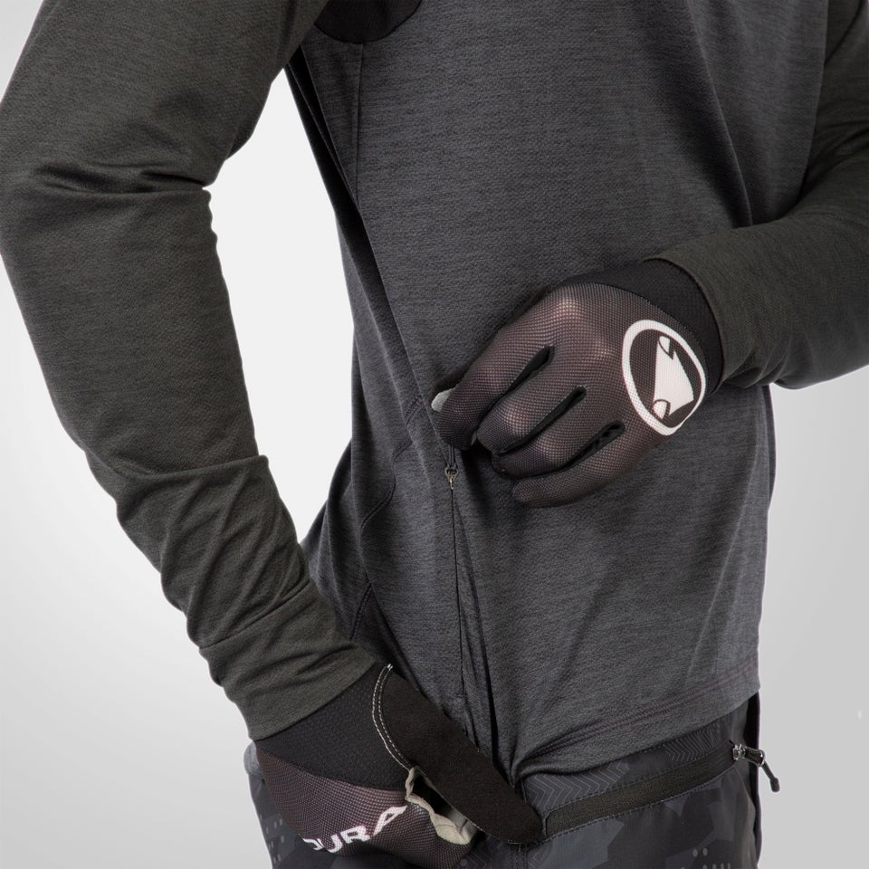 SingleTrack Trikot (langarm) für Herren - Zinn-Grau