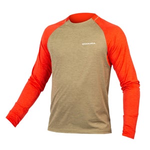 Men's SingleTrack L/S Jersey - Mushroom - XXL