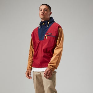 Unisex Wind Shirt 90 Half Zip - Dark Red / Brown