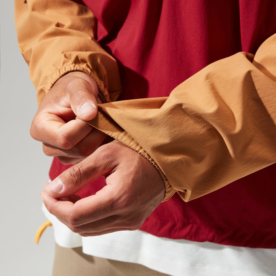 Unisex Wind Shirt 90 Half Zip - Dark Red / Brown