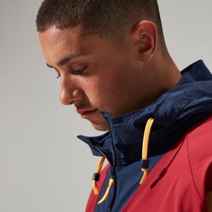 Unisex Wind Shirt 90 Half Zip - Dark Red / Brown