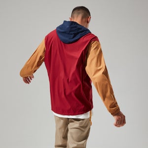 Unisex Wind Shirt 90 Half Zip - Dark Red / Brown