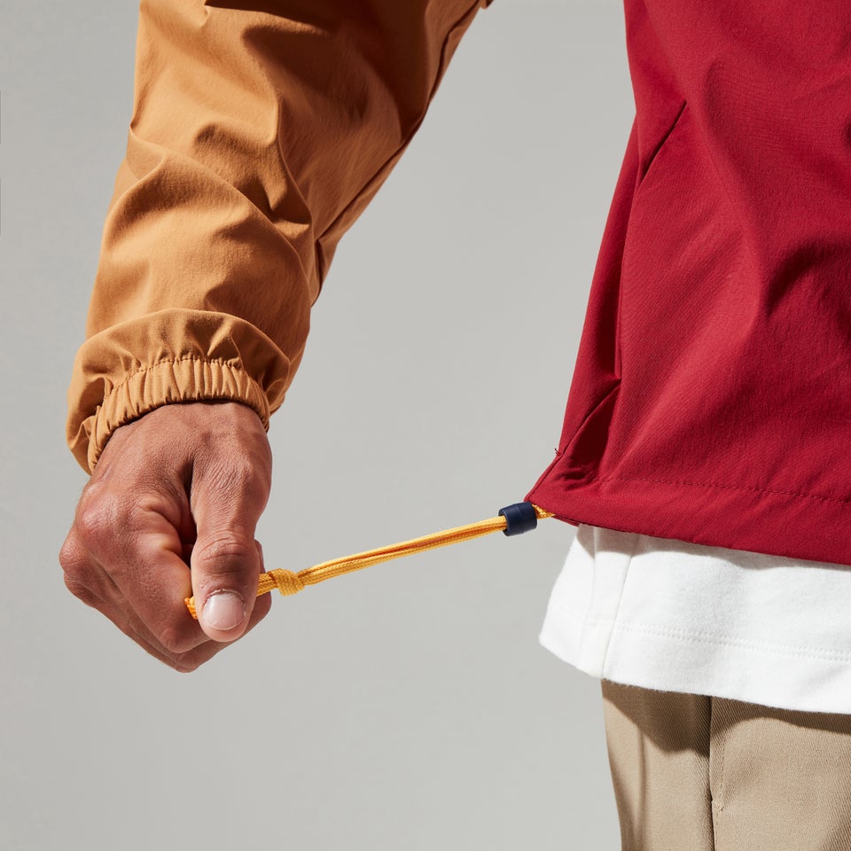 Unisex Wind Shirt 90 Half Zip - Dark Red / Brown