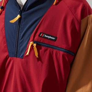 Unisex Wind Shirt 90 Half Zip - Dark Red / Brown