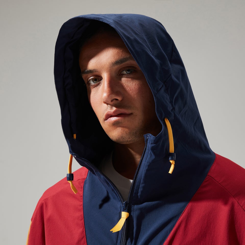 Unisex Wind Shirt 90 Half Zip - Dark Red / Brown