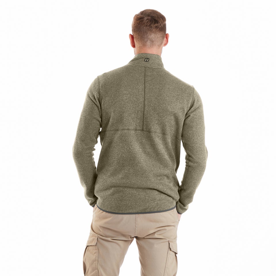 Men's Carnell Half Zip Fleece - Light Green / Grey
