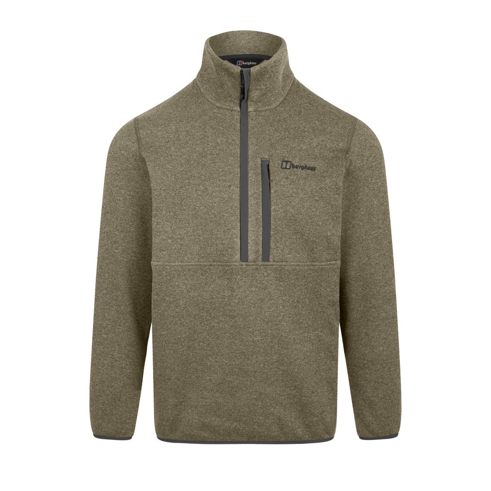 Men's Carnell Half Zip Fleece - Light Green / Grey