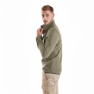 Men's Carnell Half Zip Fleece - Light Green / Grey