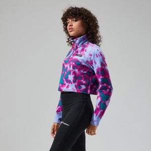 Women's Prism Crop Fleece - Pink / Turquoise