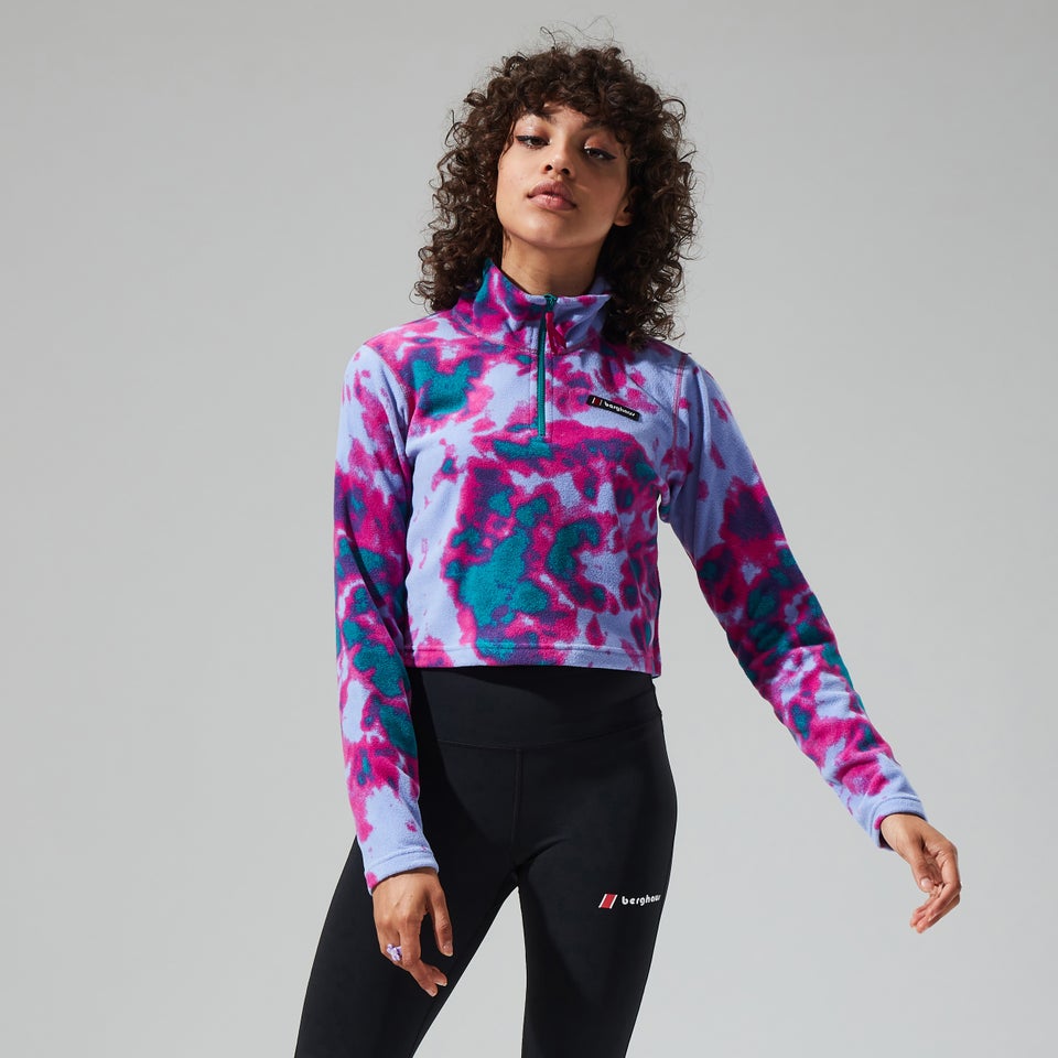 Women's Prism Crop Fleece - Pink / Turquoise