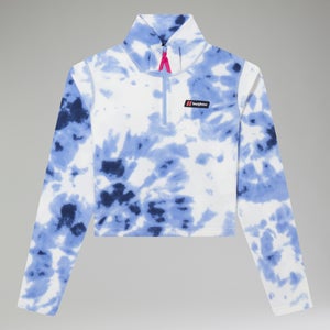 Women's Prism Crop Half Zip Fleece - Light Purple / White