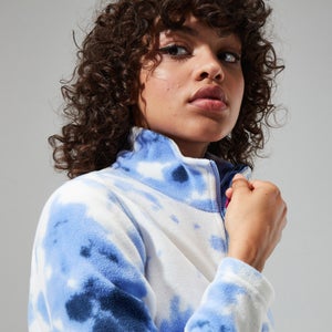 Women's Prism Crop Half Zip Fleece - Light Purple / White