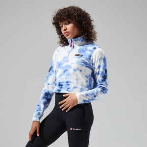 Women's Prism Crop Half Zip Fleece - Light Purple / White
