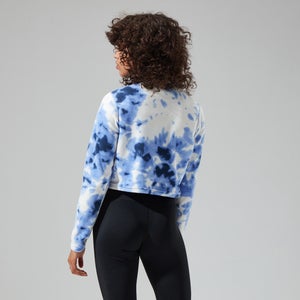 Women's Prism Crop Half Zip Fleece - Light Purple / White