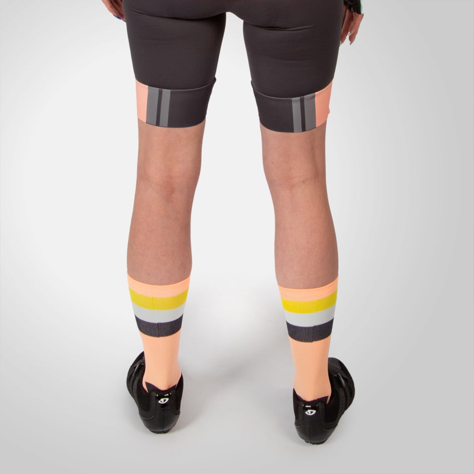 Bandwidth Streifensocken für Herren - Neon Peach