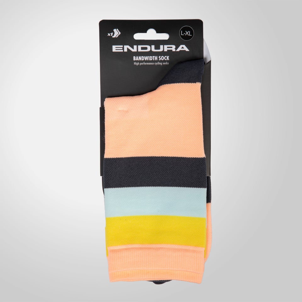 Bandwidth Streifensocken für Herren - Neon Peach