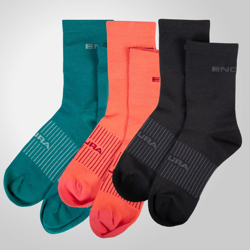 Coolmax® Race Socken (Dreierpack) für Damen - Schwarz