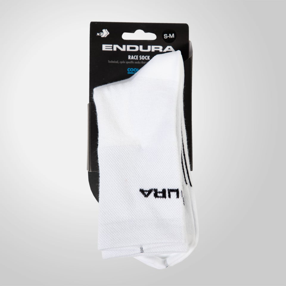 COOLMAX® Stripe Socks Triple Pack - White