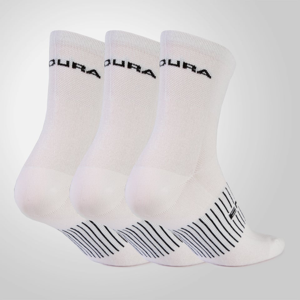 COOLMAX® Stripe Socks Triple Pack - White